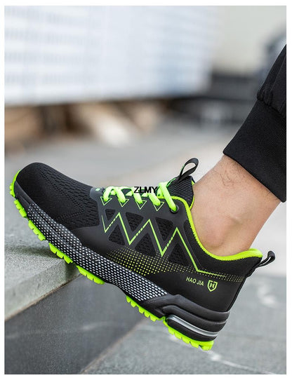 Anti-smash Safety Shoes Men Steel Toe Sneakers Puncture Proof Breathable Work Boots Man Fashion Construction Protective Footwear