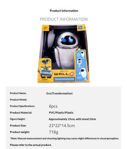 Pixar Wall·E Articulações Transformáveis Wall.E Eve Bonecos de Ação Ornamento de Mesa Boneca Transformável Modelo Brinquedo Menino Presente Colecionável