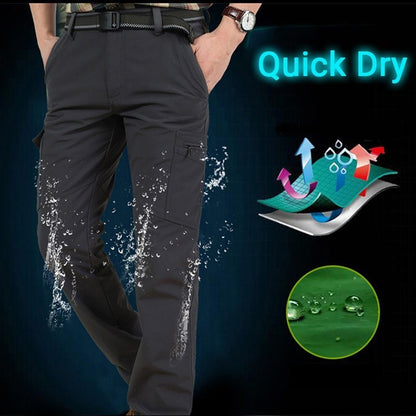 Calça Cargo Tática Masculina de Verão Leve Casual Impermeável Calça Casual Resistente ao Desgaste Multibolsos para Caminhada ao Ar Livre