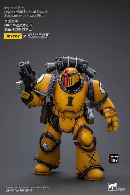 ?JOYTOY?Warhammer 40K Imperial Fists Mkll Legionários Táticos 4 Peças 1/18 Action Figure Brinquedo Colecionável