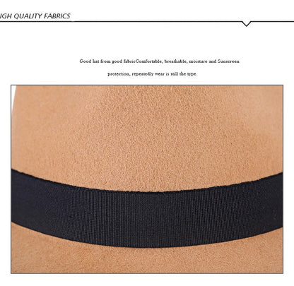 Men Winter Thick Warm Felt Fedora Hats Wool Gentleman Jazz Cap Homburg Male Classical Narrow Brim Top Hat