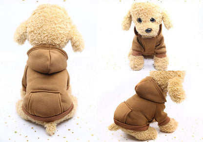 Moletons Sólidos para Cães Roupas para Pets Pequenos Casacos Jaquetas Moletom para Chihuahua Fantasia de Gato Roupinhas de Algodão para Pets