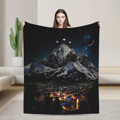 Manta Macia de Viagem Velaris Cidade da Luz Cobertor de Cama Flannel Colcha para Sofá Cadeira Cama Capa Engraçada de Sofá-Cama