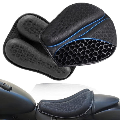 Almofada de Gel Antiderrapante para Assento de Moto 3D Colmeia Amortecedora Almofada de Assento de Moto Respirável Acessório de Capa de Assento de Moto