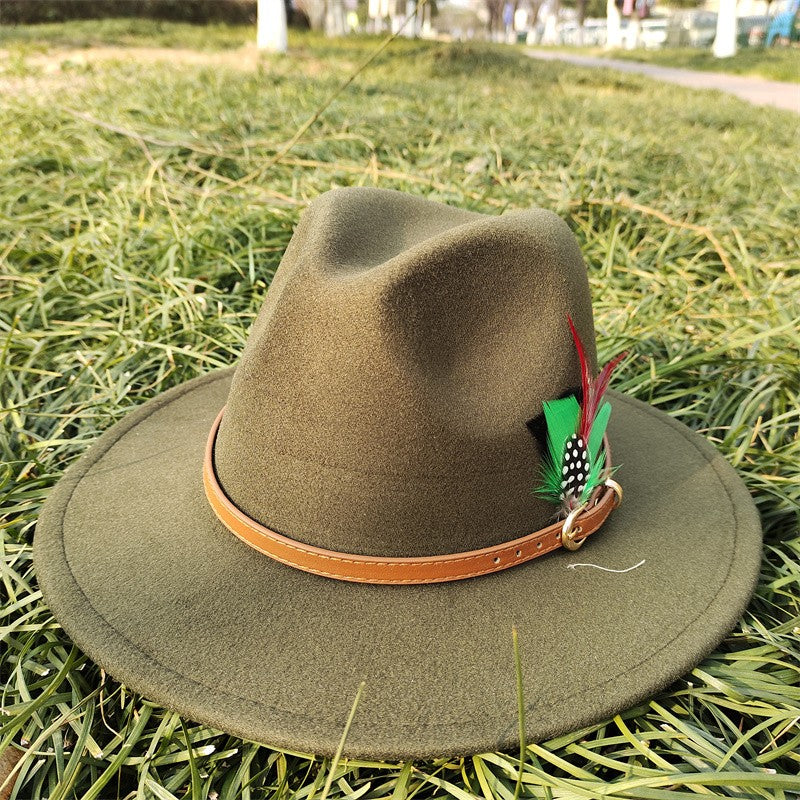 Chapéu Fedora Novo de Camurça 2023 Masculino e Feminino Outono Chapéu Panamá Jazz Estilo Britânico Elegante Retrô Fedora Chapéu de Aba Larga
