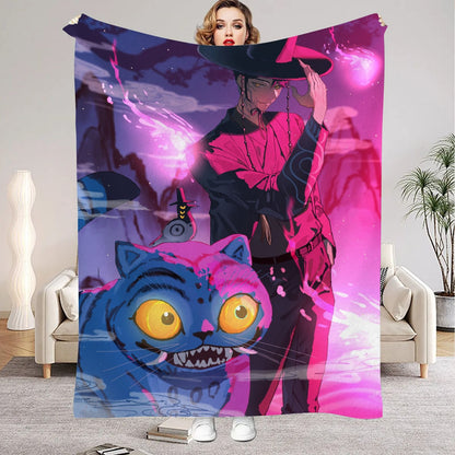 Huntrix Blankets K pop Demon Hunters Zoey Rumi Mira Soft Warm Throw Blanket Kids Living Room Couch Sofa Bed Fluffy Bedspread