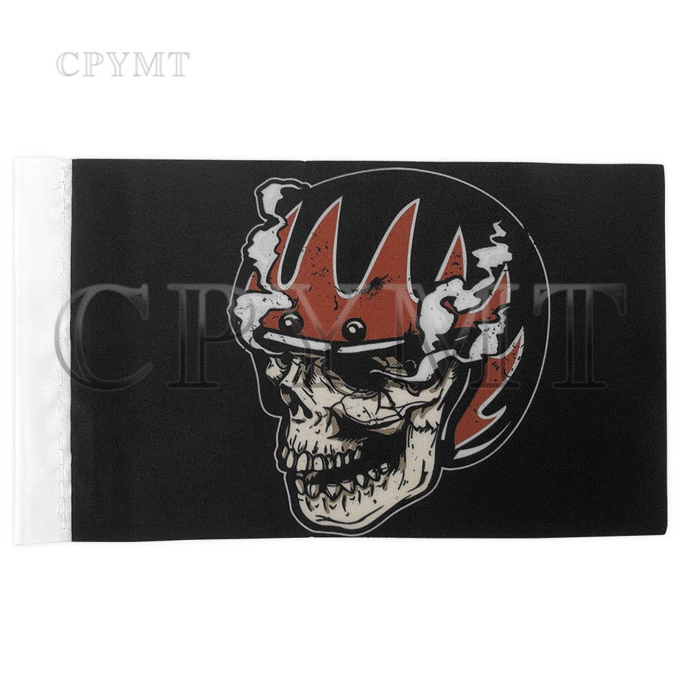 Universal Motorcycle Luggage Rack Nation Flag Double Side Pirate Flag Fit For Harley CBR YZF