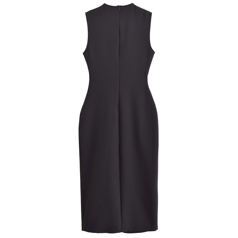 HXAO Womens Black Dresses Belt Long Dresses Summer 2025 Casual Women's Dresses M