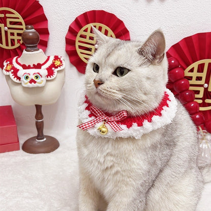 Roupa para cachorro Coleira para gato Roupa para gatos Cachecol de Natal para animais de estimação Coleira de Natal Fofo Doce Decoração para animais de estimação Gravata-borboleta Fantasia de gato Acessórios para gatos