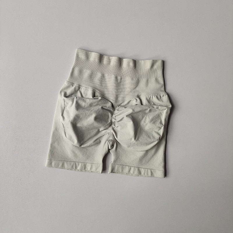 Peach Hip Lifting Sports Shorts Women High Waist and Waist Tightening Slimming Running Hip Speed Drying Three Point Tight Pants