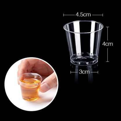 50 Peças Copos de Plástico Descartáveis Mini Transparentes Laváveis Reutilizáveis para Festas, Copos de Gelatina, Tumblers, Acessórios de Cozinha para Aniversário
