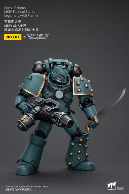 JOYTOY Warhammer 40k 1/18 Bonecos de Ação Anime 12cm Sons of Horus MKIV Esquadrão Tático Coleção Modelos Brinquedos
