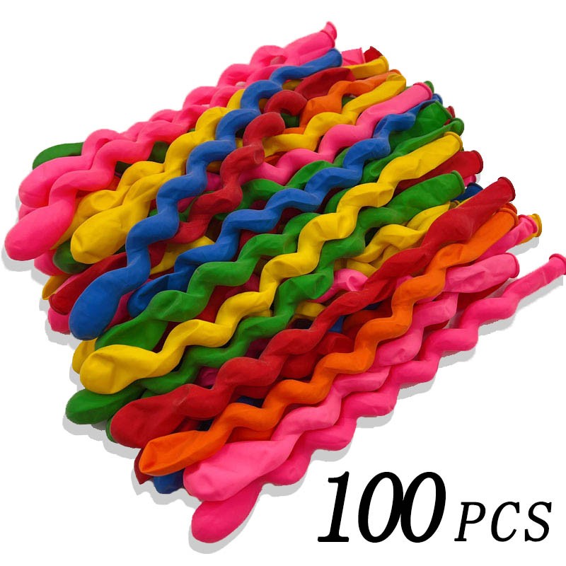10/100Pcs Multicolor Spiral Long Balloon Twist Spiral Latex Inflatable Balloon Happy Birthday Holiday Decoration Wedding Kid Toy