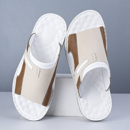 Men's sports shoes, summer casual shoes, beach sandals, slippers, outdoor walking, comfortable, leather, fashionable, lightweigh