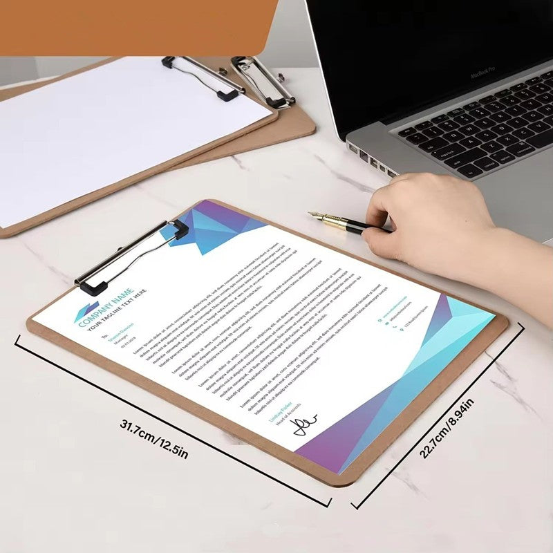 Wooden Board Holding Office Memo File Folder Writing Pad Board Wooden File Storage Container A3 A4 A5 B5 B6 Paper Clip Board