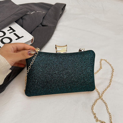 Luxury Women's Evening Bag Sparkling Rhinestone Handbag Fashion Chain Crossbody Bag Elegant Wedding Dress Party Banquet Clutch