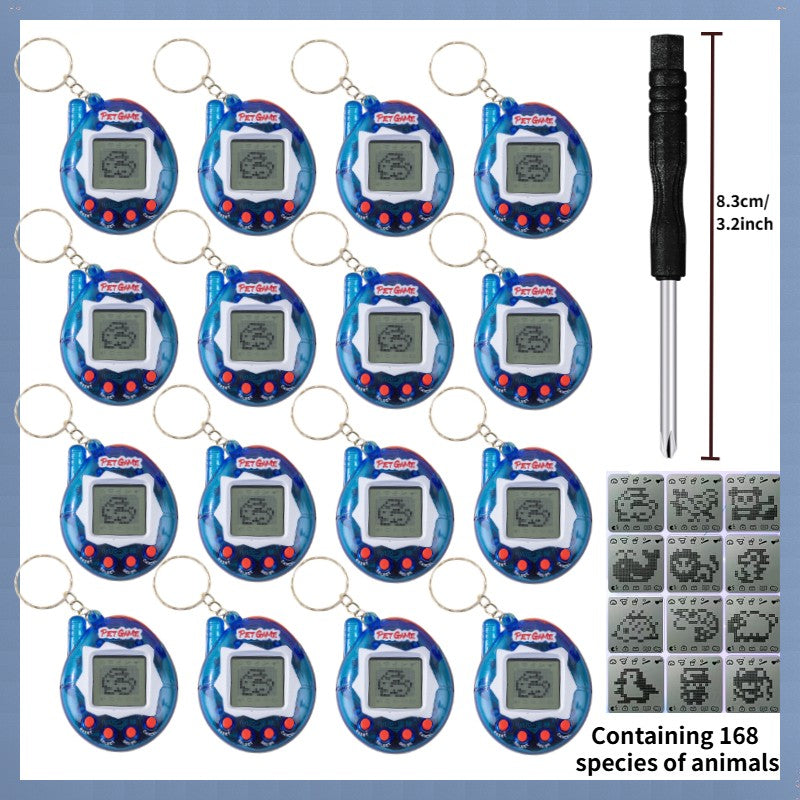 64-6PCS Virtual Pet Keychain Tamagotchi Electronic Toys for kids Video Game Party Favors Birthday Gifts School Classroom Prizes