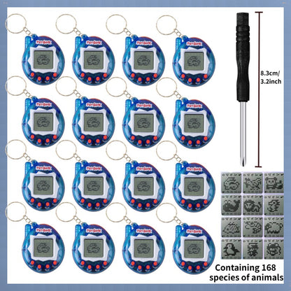64-6PCS Virtual Pet Keychain Tamagotchi Electronic Toys for kids Video Game Party Favors Birthday Gifts School Classroom Prizes