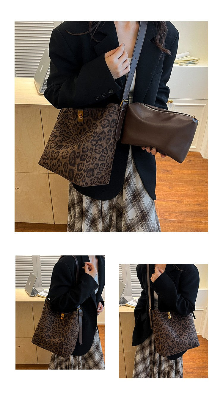 Shoulder Bags Bucket Bag Retro Suede Fur Women Tote Bag New Style Versatile Shoulder & Crossbody Bag 2025