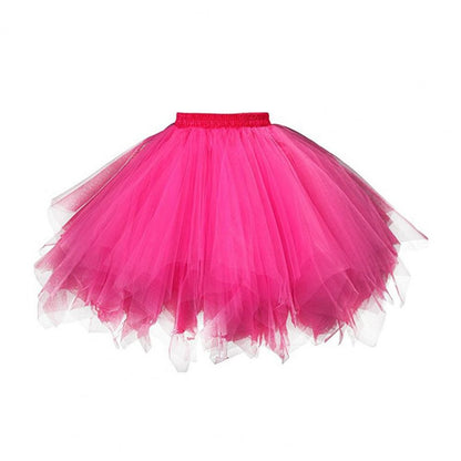 Women's Tulle Skirt 1950s Vintage Skirts Adult Ballet Crinoline Tulle Skirt Fluffy Princess Petticoat Underskirt Dancing Dress