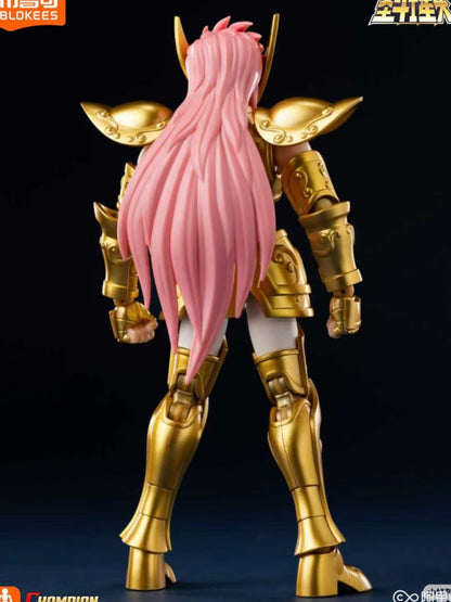 Em Estoque blokees originais Saint Seiya Champion Series Conjunto de Bonecos de Ação Camus Hyoga Boneco de Anime Colecionável Montado Presente de Natal