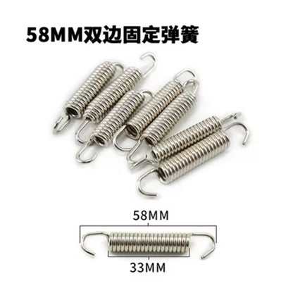 slip-on 2PC Universal Motorcycle Exhaust Spring Hooks Stainless Steel Exhaust Front Middle Link Pipe Rotatable Metal Springs
