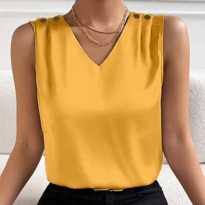 Solid Casual Loose Sleeveless Blouses For Women Fashion Summer Women's Oversized Shirts And Blouses Elegant Youth Female Tops