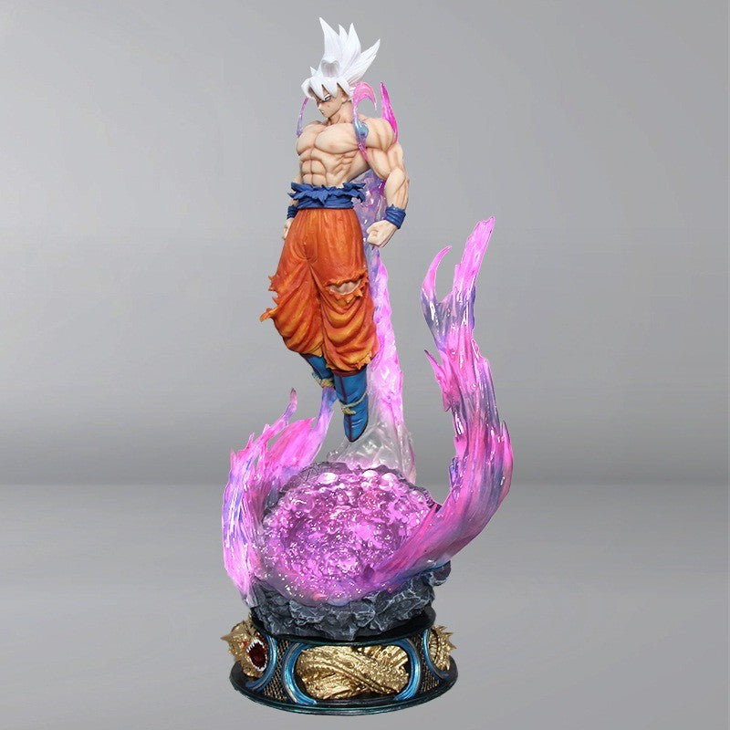 Anime Dragon Ball 25cm Super Saiyan Ultra Instinct Goku Boneco de Ação Estátua de PVC Colecionável Brinquedo Presente Enfeite de Mesa