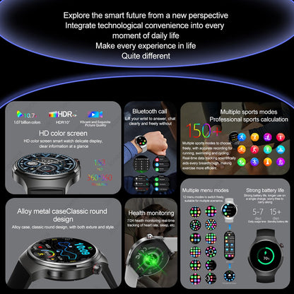 Smartwatch Esportivo Watch 4 Pro Masculino Tela AMOLED HD 360*360 Frequência Cardíaca Chamada Bluetooth IP68 À Prova D'água Música Novo SmartWatch 2025