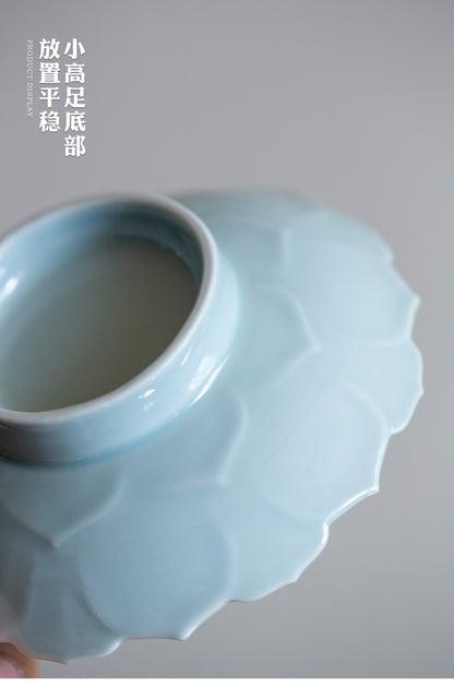 Ceramic Lotus Fruit Dishes Handmade Pastry Plate Self-help Display Home Table Decoration Trays Sharing Plate Supplies Gift Craft