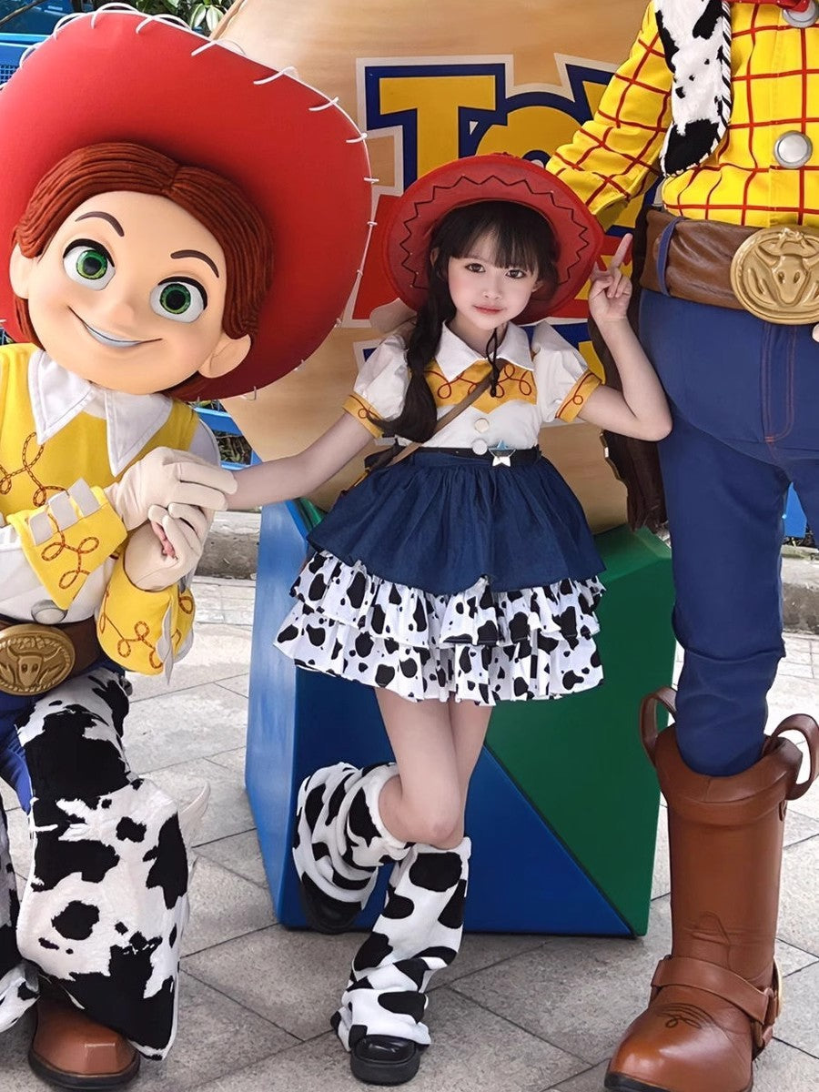 une 1st DayToy Woody, Jessie, and Buzz Lightyear Cosplay Dresses, Halloween Carnival Stage Performance Costumes, Lolita