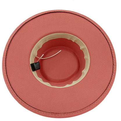 Chapéu Fedora unissex de inverno, superfície circular côncava e convexa, chapéu de jazz de feltro liso, elegante para homens e mulheres.