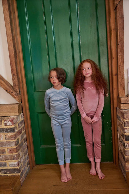 AS 2025 Velour lounge wear soft pjs family matching set dress footie clothes baby teen boys girls velour pajamas