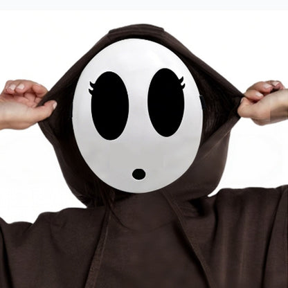 Game Bros Shy Guy Mask Cosplay Funny Unisex Adlut Plastick Masks Halloween Carnival Party Costume Props Masquerade Cartoon Chara