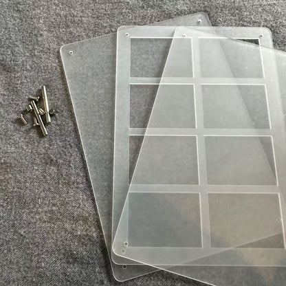Expositor de acrílico transparente de 1-12 compartimentos Protetor à prova de poeira Porta-retratos para cartas TCG de Pokémon NARUTO One Piece