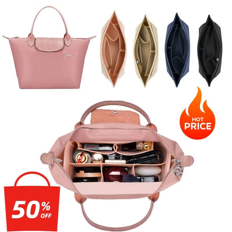 Custom Felt Bag Organizer forLongchamp Tote Purse Insert LinerPockets  Travel Storage Essential ChristmasBag Fashion Enthusiasts