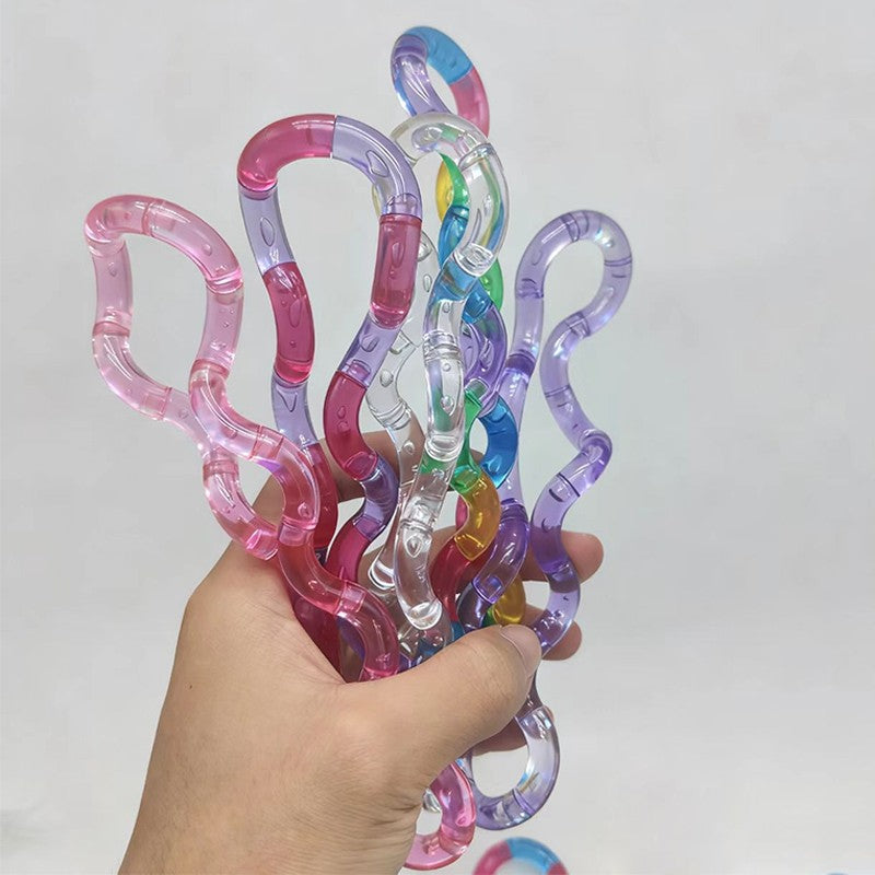 Rotating Twisting Fidget Toys Deformable Rope Educational Tangle Rope Stress Relief Sensory Toy Thinking Training Gifts ?? ????