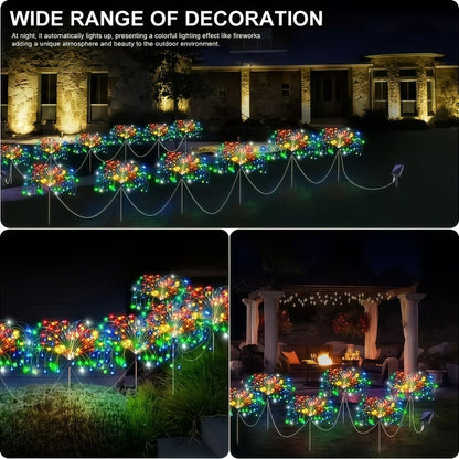 6Pack Outdoor Solar Garden Lights LED Garden Lights 8 Lighting Modes Courtyard Lamp IP65 Solar Landscape Light
