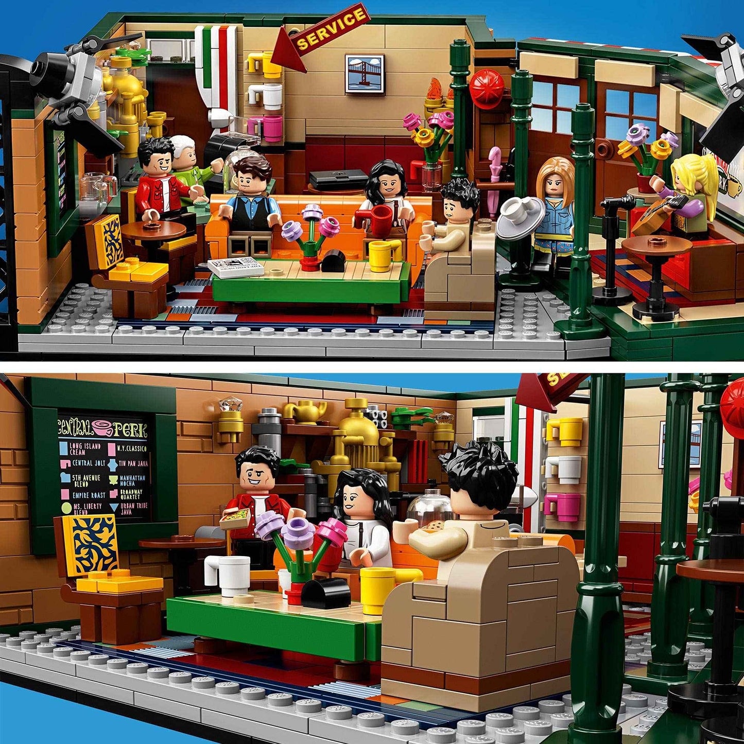 Blocos de Montar LEGO Friends Ideas Central Perk 7 Minifiguras Novas de Setembro de 2019 Brinquedo Presente de Aniversário Natal 21319 1070 Peças