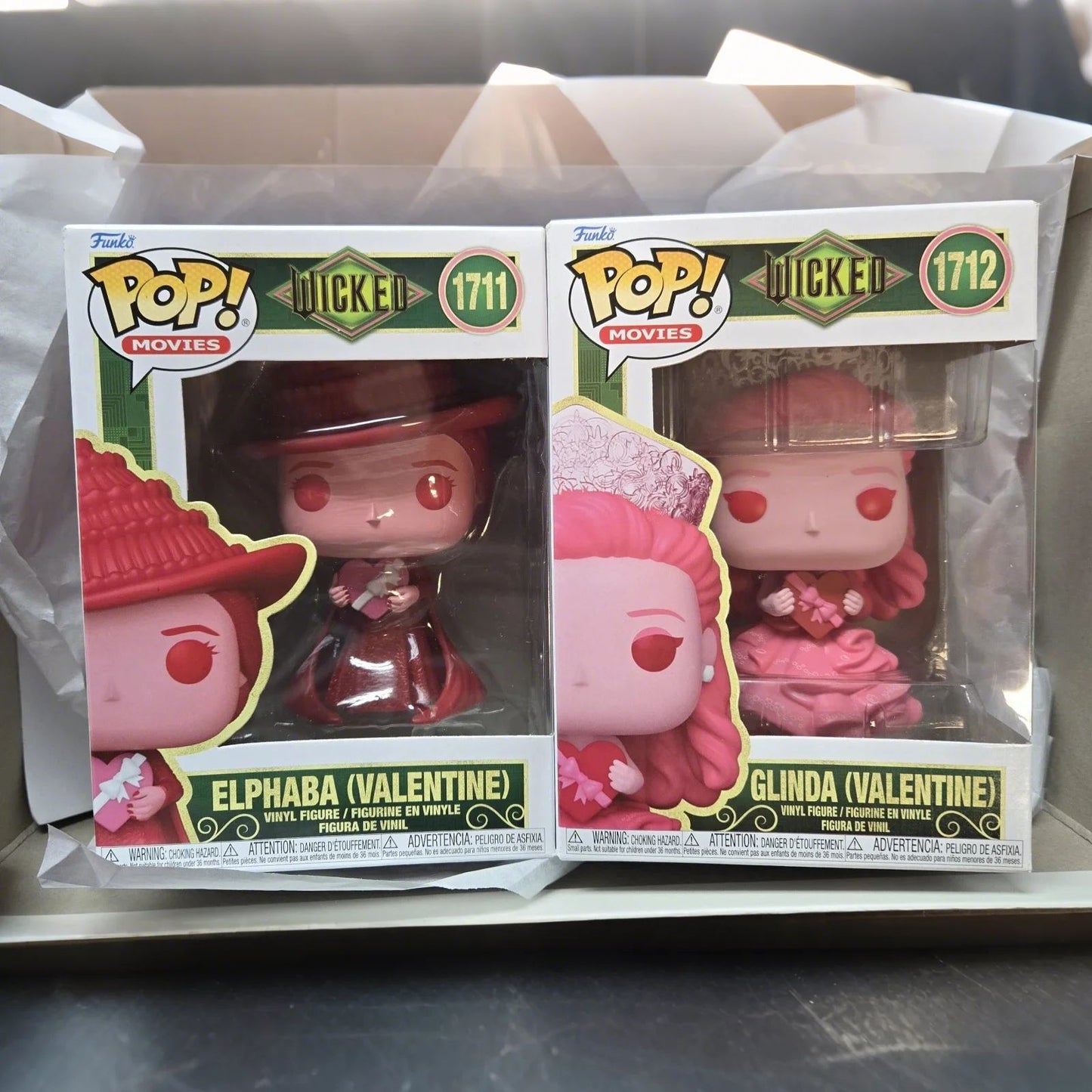 Funko Pop Wicked Boneca Elphaba Glinda Valentine #1711 1712 11,8 cm de altura Bonecas Colecionáveis Edição Limitada Modelo Brinquedo Presente