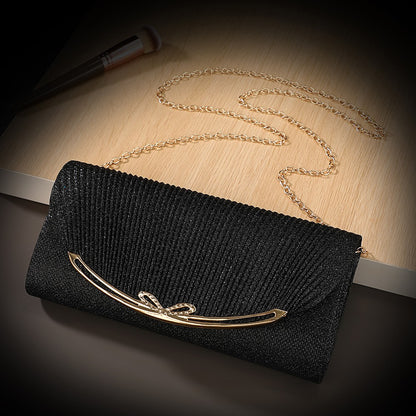 Ladies' wedding bride bridesmaid clutch bag elegant socialite party banquet evening dress bag detachable chain single-shoulder