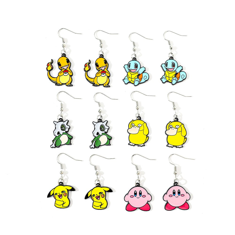 Brinquedo de Metal de Anime Pokémon, Figura Fofa, Pikachu, Squirtle, Psyduck, Charmander, Decoração de Festa, Presente de Cosplay
