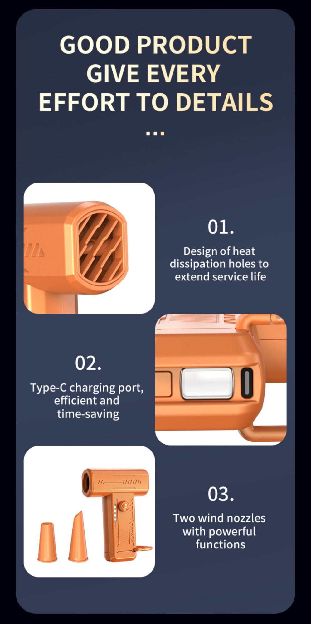 180000PRM Portable Electric Air Blower Turbo Jet Fan Brushless Motor HighSpeed Mini Turbo Jet Fan Adjustable Wind Violent Blower