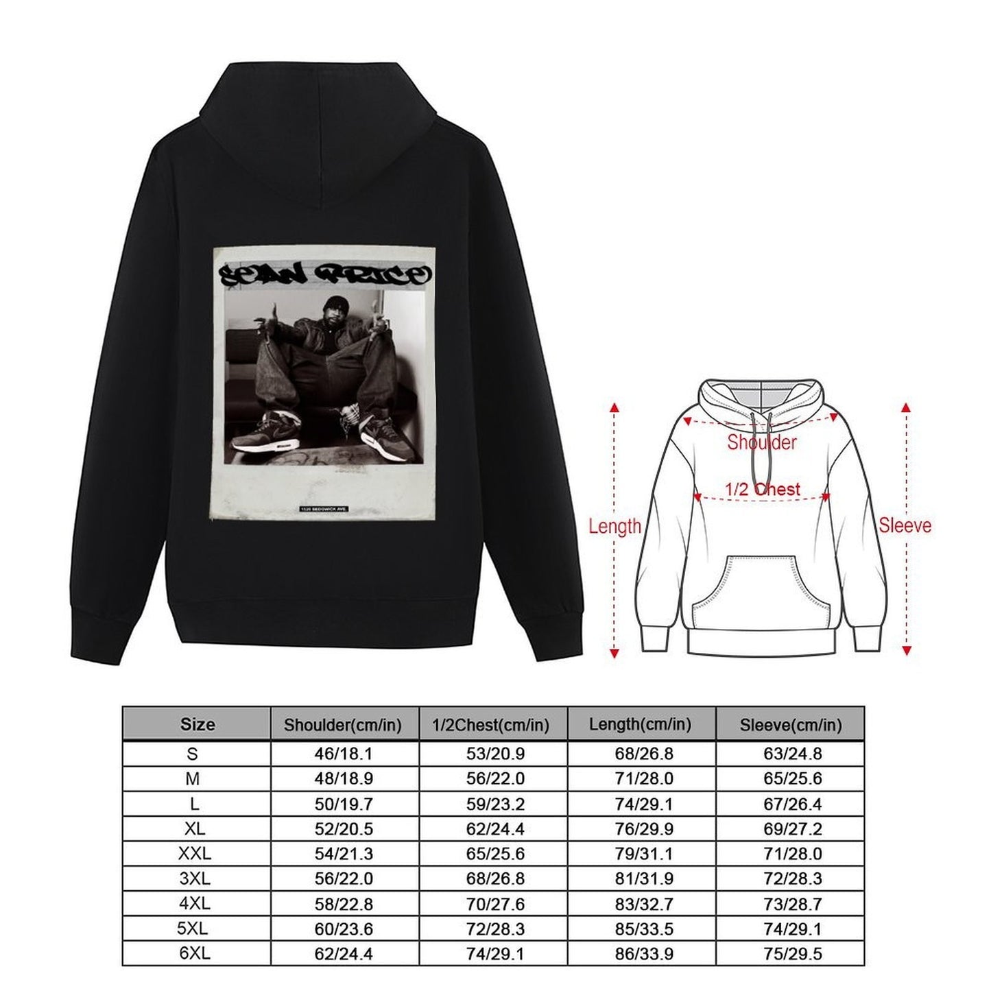 SEAN PRICE Hoodie men wear men's coat korean autumn clothes aesthetic clothing hoodie graphic