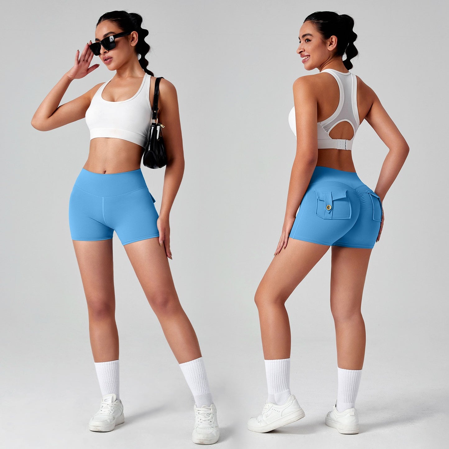Yoga Shorts For Women 2025 Summer Fitness Women's Sports Cycling Running Shorts Leggings Sportswear Woman Gym Yoga Clothes