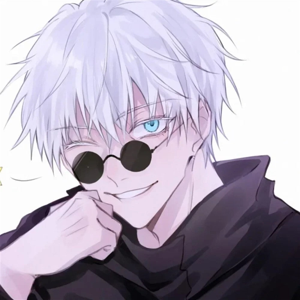 Anime gojo satoru glasses Jujutsu Kaisen Gojo Satoru Cosplay Black Glasses Eyewear Sunglasses High Quality Party Men Women Props