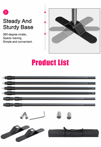 Double-Crossbar Backdrop Background Stand Frame Support System For Photography Photo Studio Video Muslin Green Screen