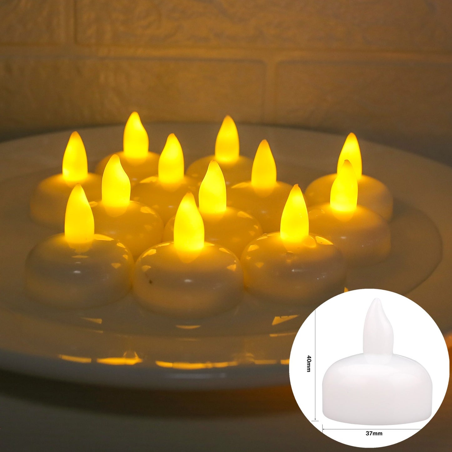 LED Candles 24/12 Pack Flameless Flickering Tea Light Warm White Candle for Party Wedding Birthday Christmas Gifts Home Decor