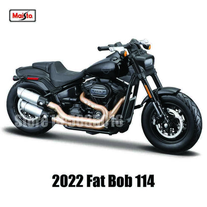 Maisto 1:18 Harley-Davidson Motorcycle 2022 Road King Fat Bob 114 Pan America 1250 Alloy Motorcycle Model Toy Car Collection
