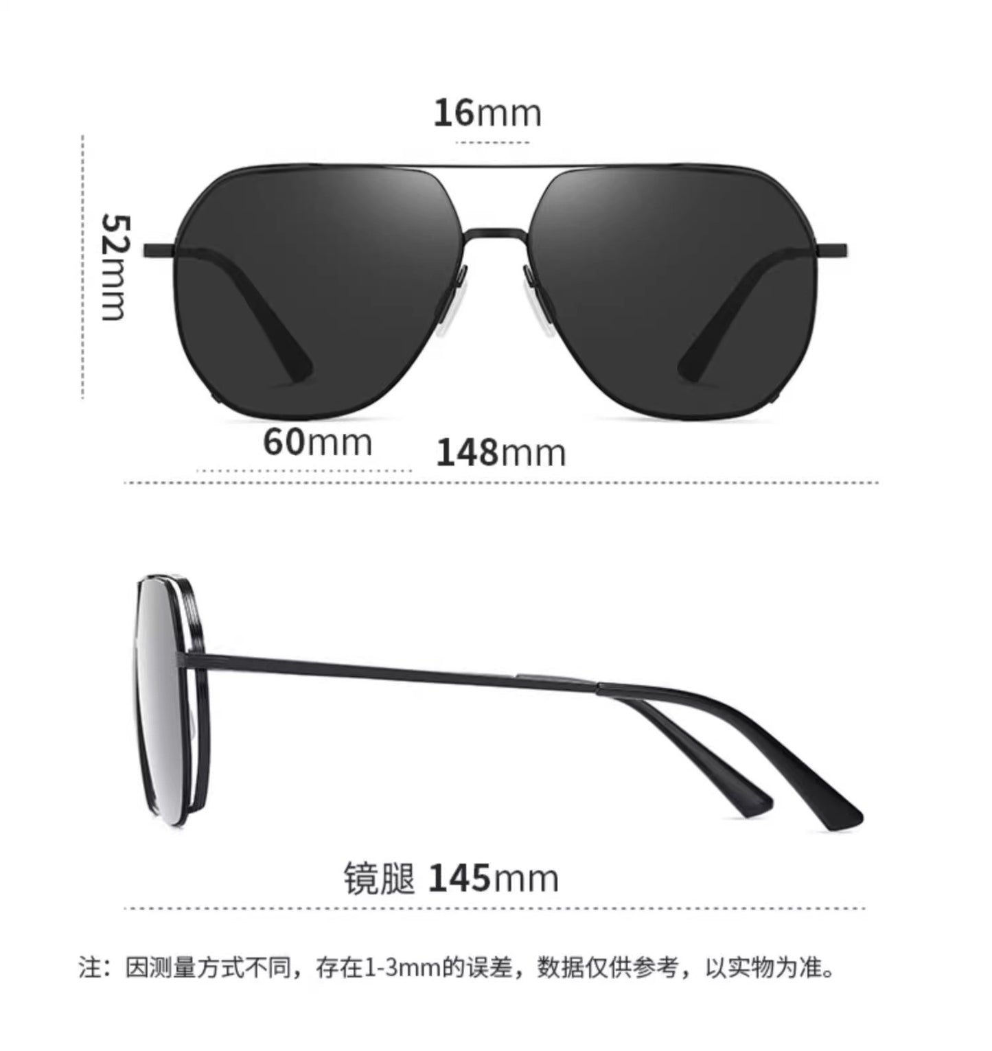 Aviator Sunglasses for Men, Anti-Uv Polarized Sunglasses for Driving, Men's Driving Glasses